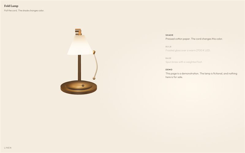 Screenshot of Fold Lamp