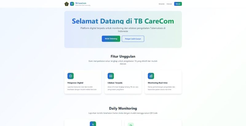 Tangkapan layar TB-CARECOM